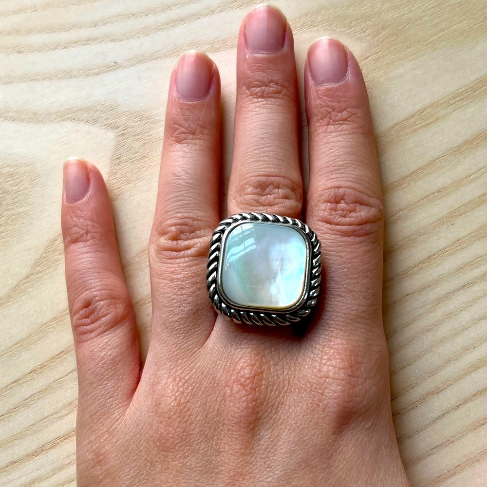 Opal and Silver Ring